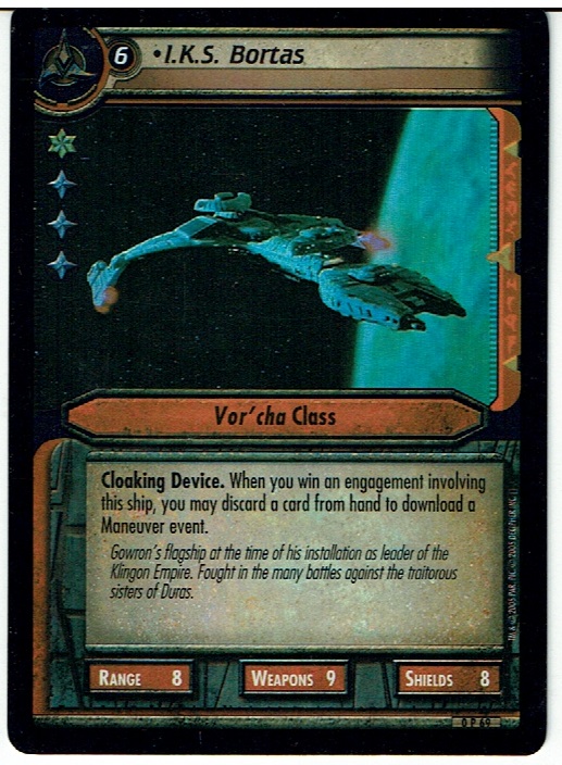 STAR TREK CCG 2E 10TH ANNIVERSARY CARD 0P69 I.K.S. BORTAS ex