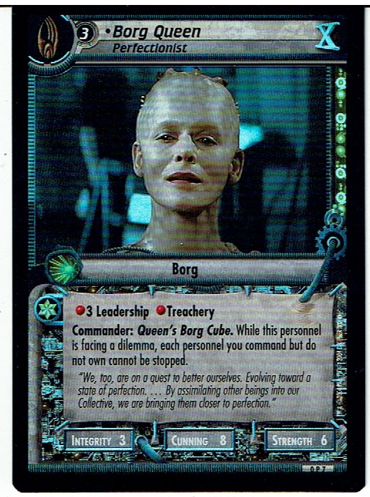 STAR TREK CCG 2E 10TH ANNIVERSARY CARD 0P7 BORG QUEEN ex