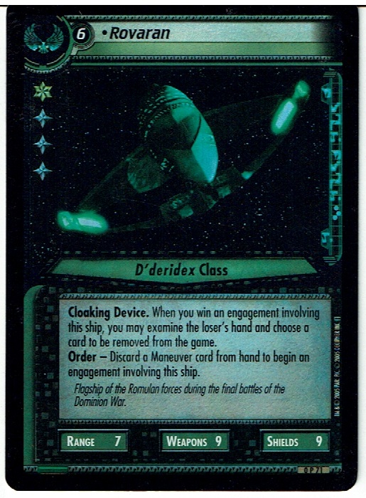 STAR TREK CCG 2E 10TH ANNIVERSARY CARD 0P71 ROVARAN ex