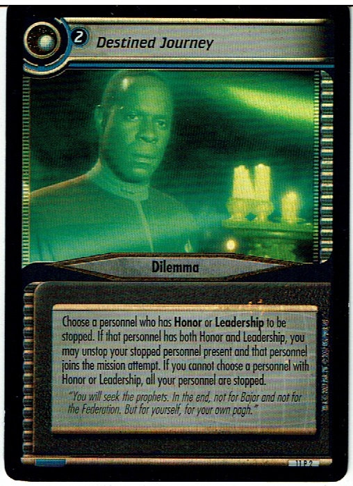 STAR TREK CCG 2E GENESIS COLLECTION 11P2 DESTINED JOURNEY (2006 copyright) ex