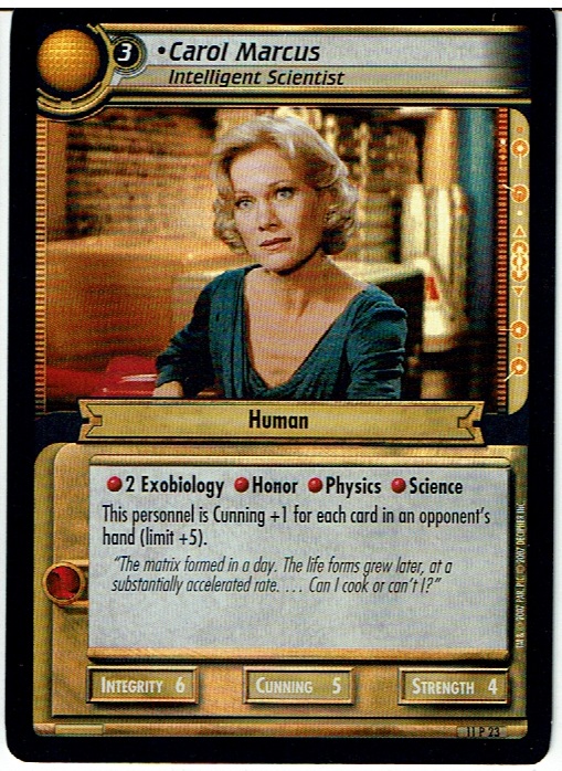 STAR TREK CCG 2E GENESIS COLLECTION 11P23 CAROL MARCUS (2006 copyright) ex