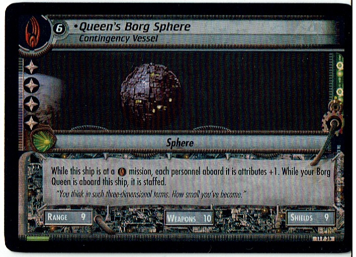 STAR TREK CCG 2E GENESIS COLLECTION 11P26 QUEEN'S BORG SPHERE (2006 copyright) ex