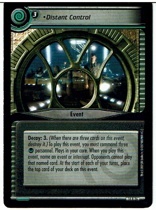STAR TREK CCG 2E WHAT YOU LEAVE BEHIND RARE CARD DISTANT CONTROL 14R26 ...
