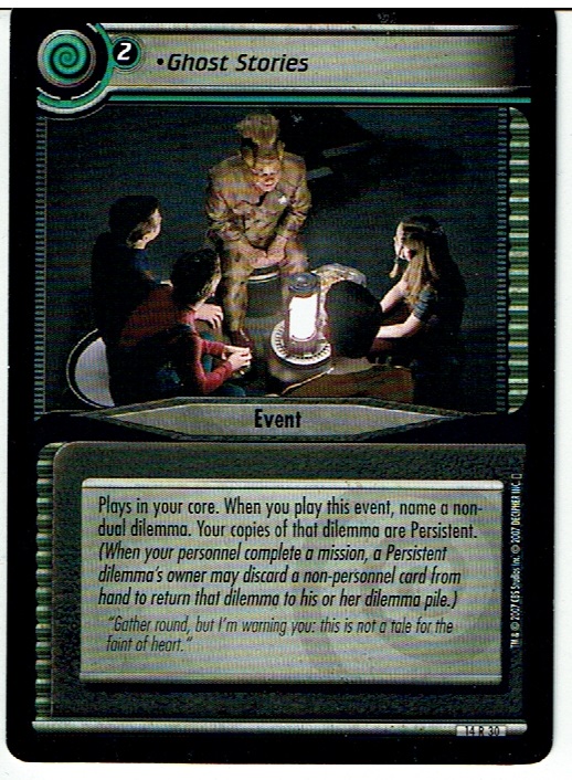 STAR TREK CCG 2E WHAT YOU LEAVE BEHIND RARE CARD GHOST STORIES 14R30 ex