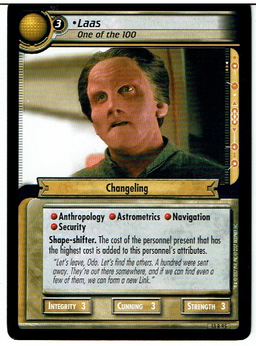 STAR TREK CCG 2E IN A MIRROR DARKLY RARE CARD LARS 13R95 ex
