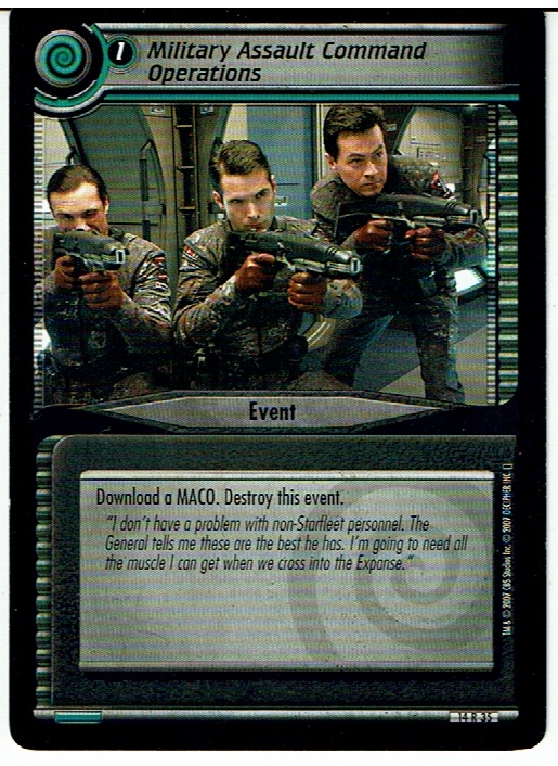STAR TREK CCG 2E WHAT YOU LEAVE BEHIND RARE CARD MILITARY ASSAULT COMMAND OPERATIONS 14R35 ex