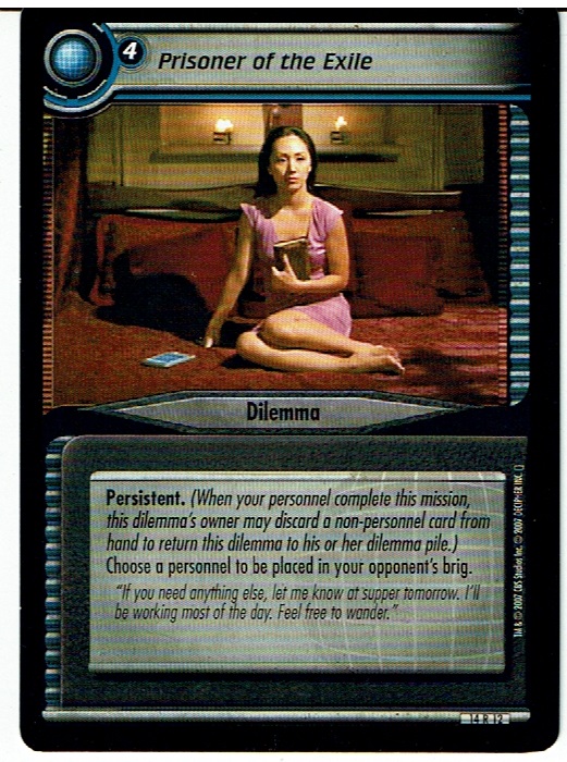 STAR TREK CCG 2E WHAT YOU LEAVE BEHIND RARE CARD PRISONER OF THE EXILE 14R12 ex