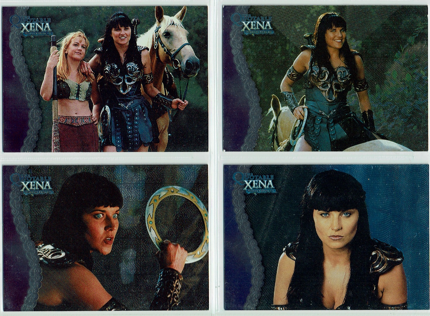 QUOTABLE XENA SET OF ALL 4 PROMO CARDS P1 P2 P3 CONVENTION