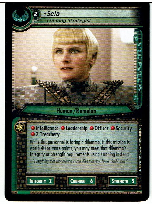 STAR TREK CCG 2E WHAT YOU LEAVE BEHIND RARE CARD SELA 14R107 ex