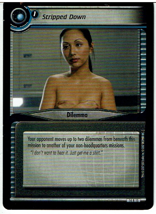 STAR TREK CCG 2E WHAT YOU LEAVE BEHIND RARE CARD STRIPPED DOWN 14R15 ex