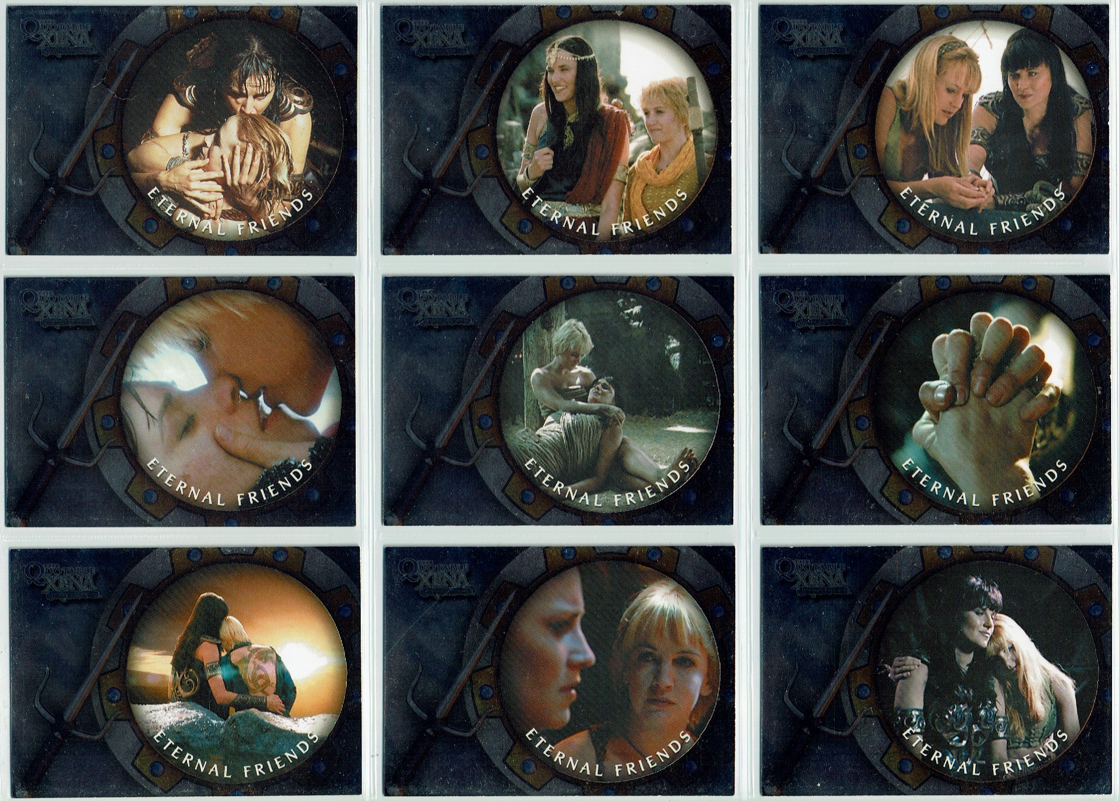 QUOTABLE XENA COMPLETE SET OF ETERNAL FRIENDS CARDS