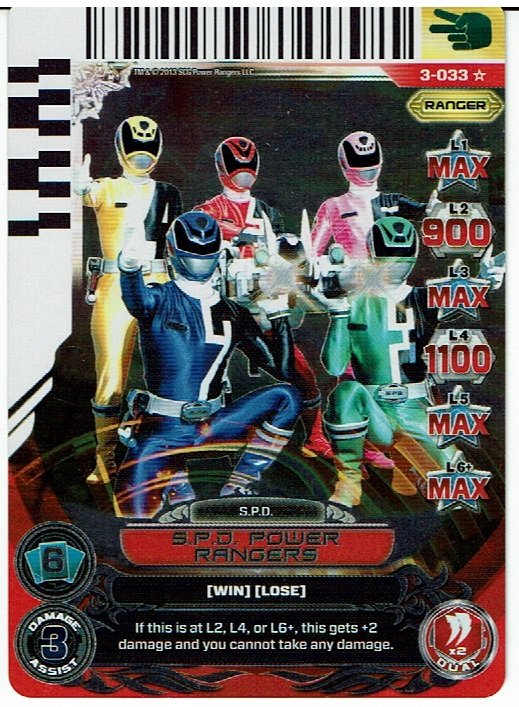 POWER RANGERS UNIVERSE OF HOPE SUPER RARE HOLOFOIL 3-033 S.P.D. POWER RANGERS ex
