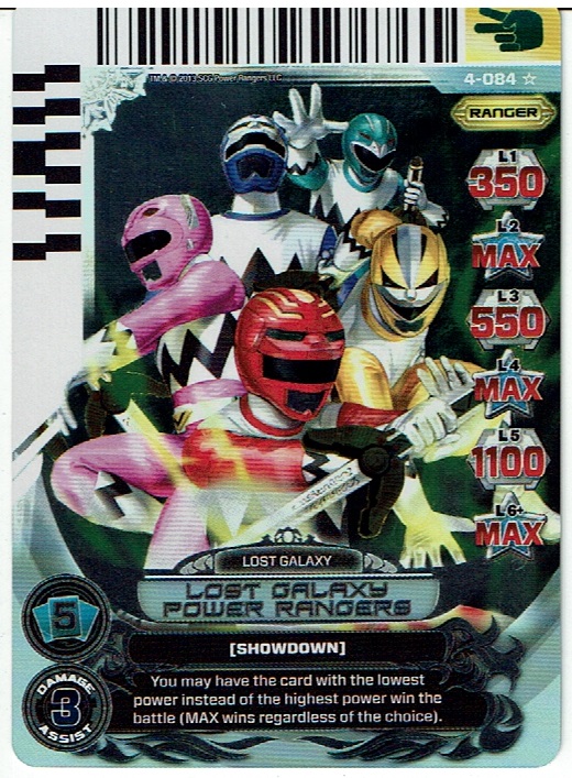 POWER RANGERS LEGENDS UNITE SUPER RARE HOLOFOIL 4-084 LOST GALAXY POWER RANGERS ex