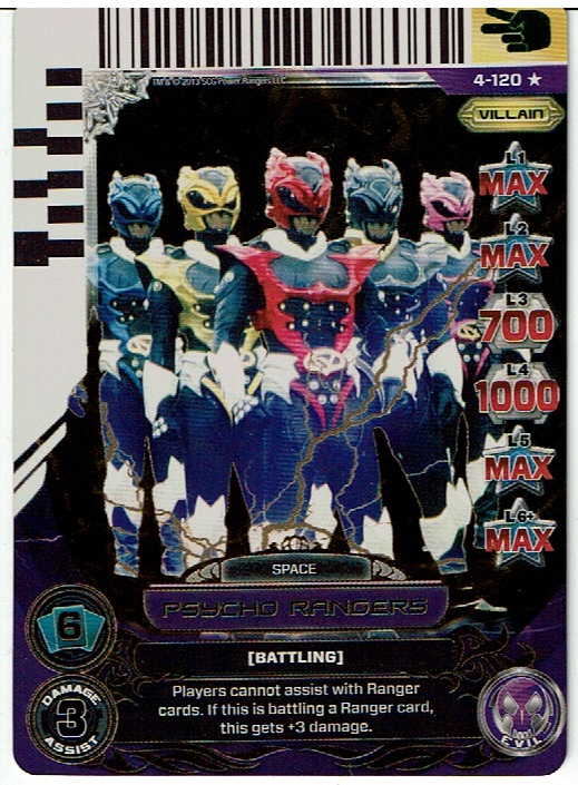POWER RANGERS LEGENDS UNITE ULTRA RARE HOLOFOIL 4-120 PSYCHO RANGERS ex