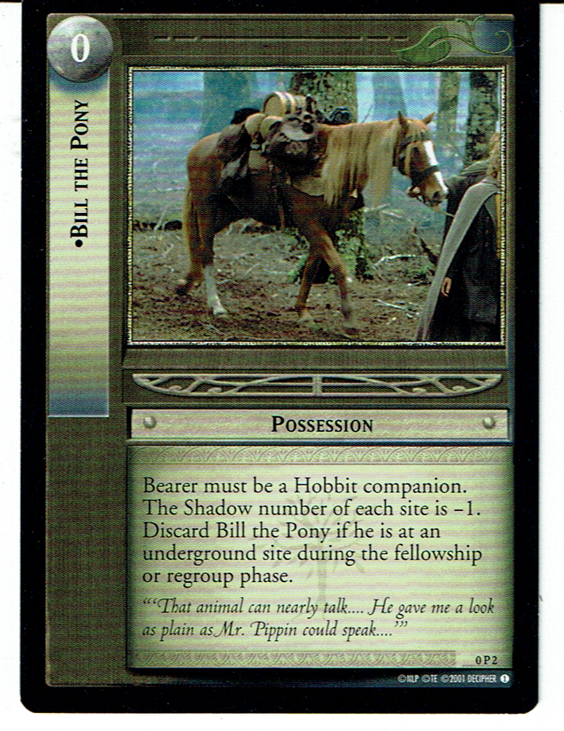 LORD OF THE RINGS TCG / CCG PROMO 0P2 BILL THE PONY lp