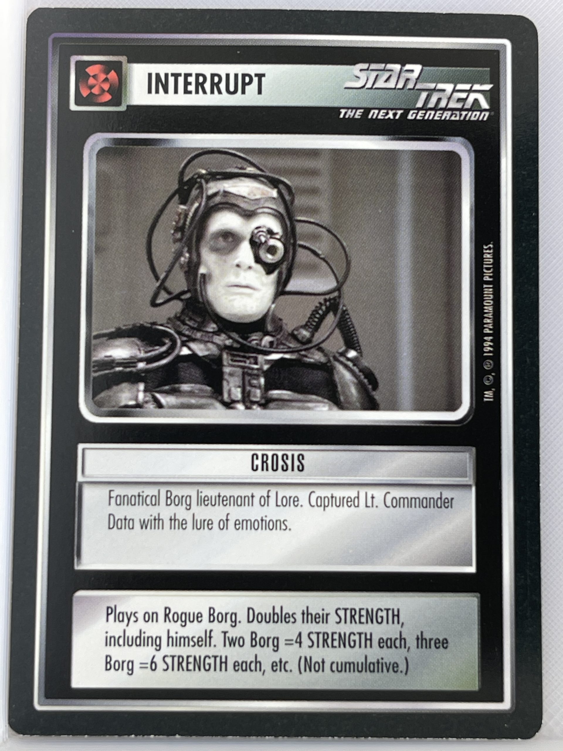 STAR TREK CCG BLACK BORDER 1994 LIMITED PREMIERE RARE CROSIS ex