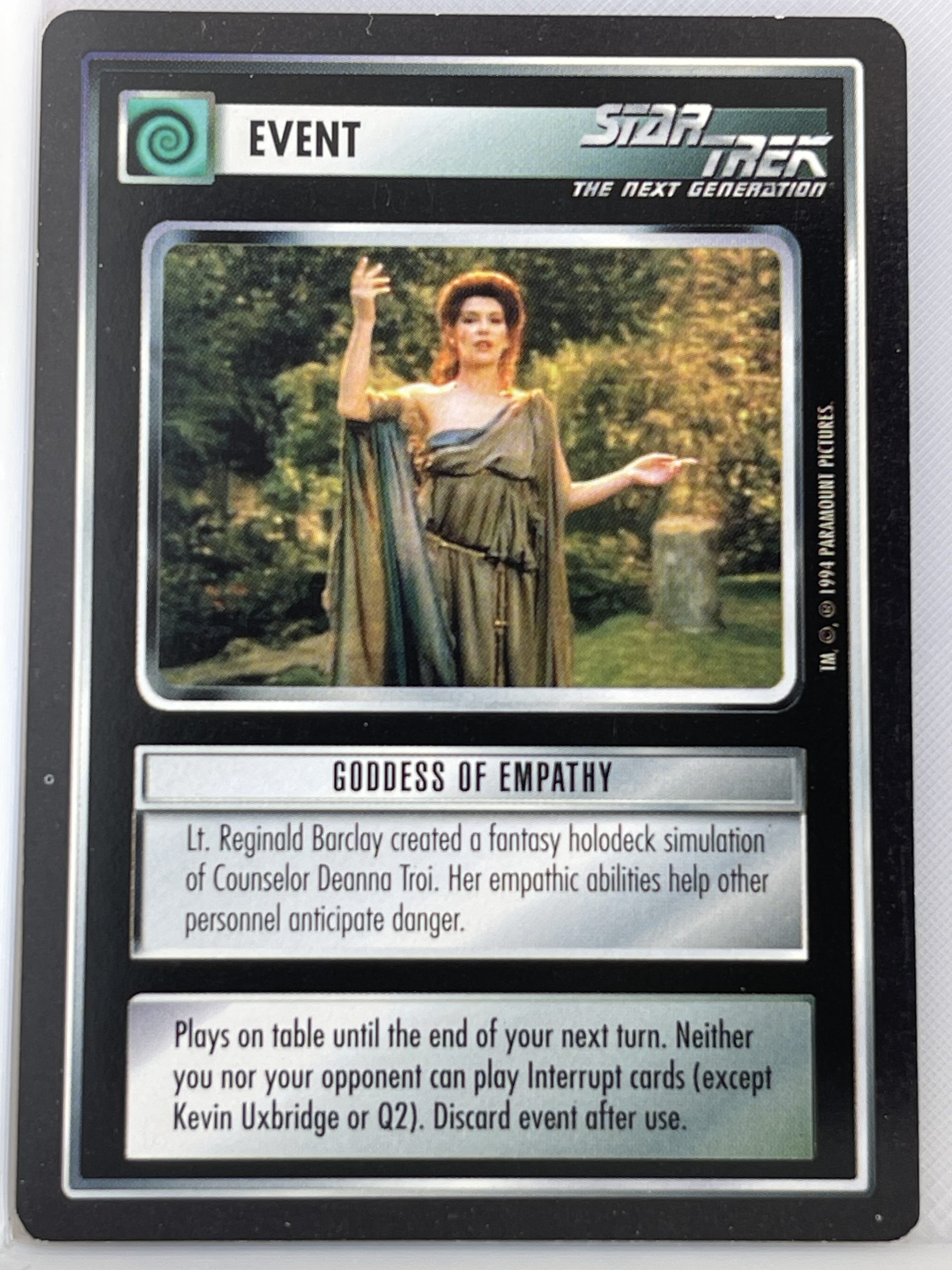 STAR TREK CCG BLACK BORDER 1994 LIMITED PREMIERE RARE GODDESS OF EMPATHY lp