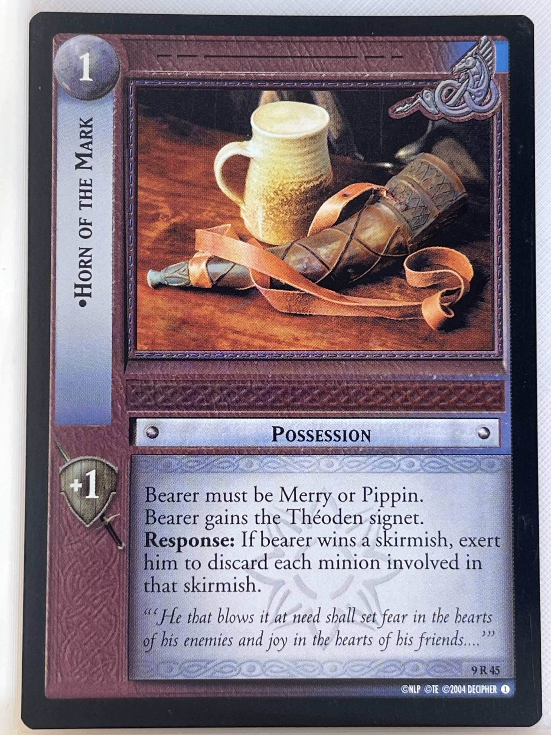 LORD OF THE RINGS TCG REFLECTIONS FOIL 9R45 HORN OF THE MARK ex