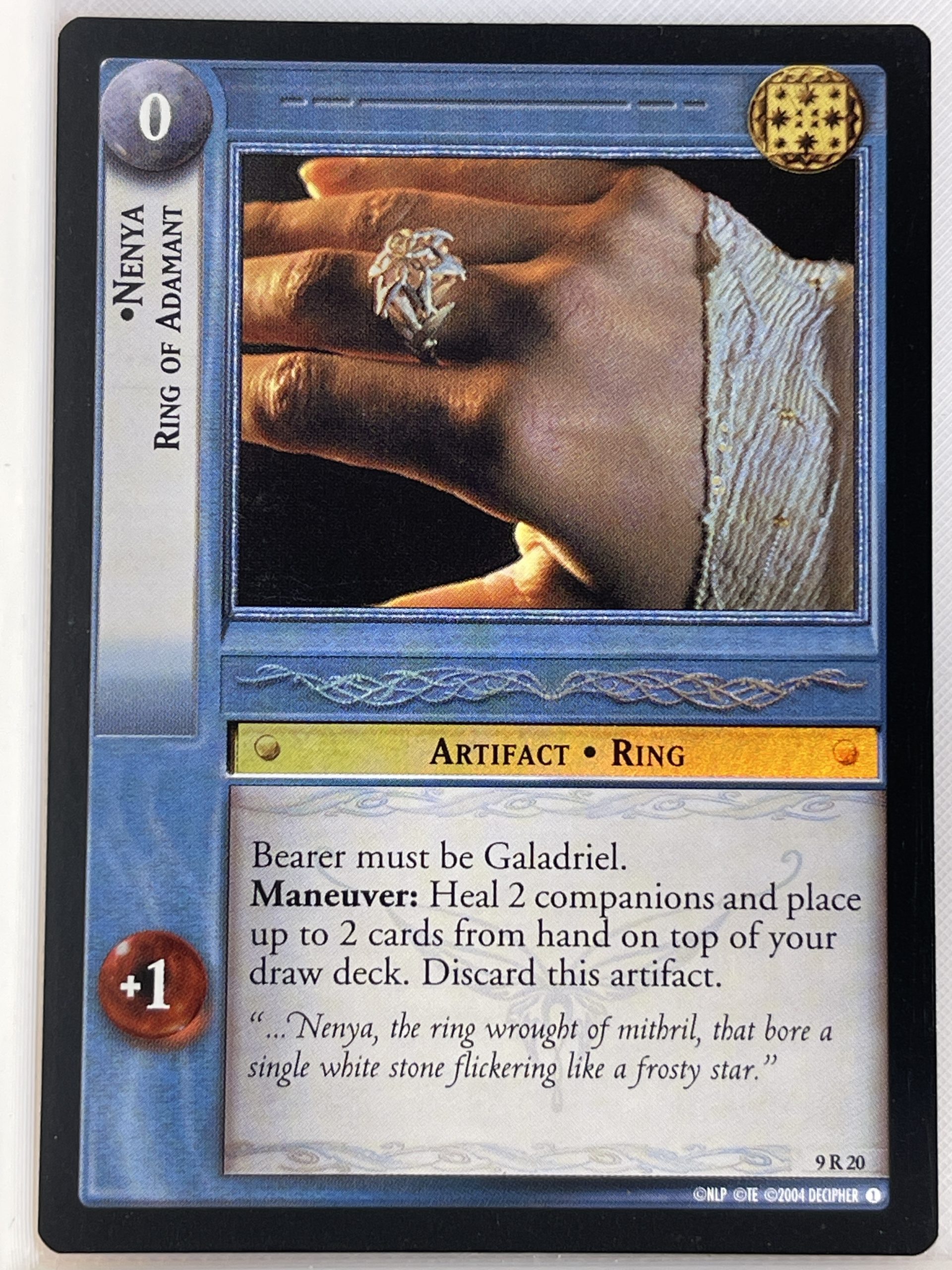 LORD OF THE RINGS TCG REFLECTIONS FOIL 9R20 NENYA RING OF ADAMANT ex