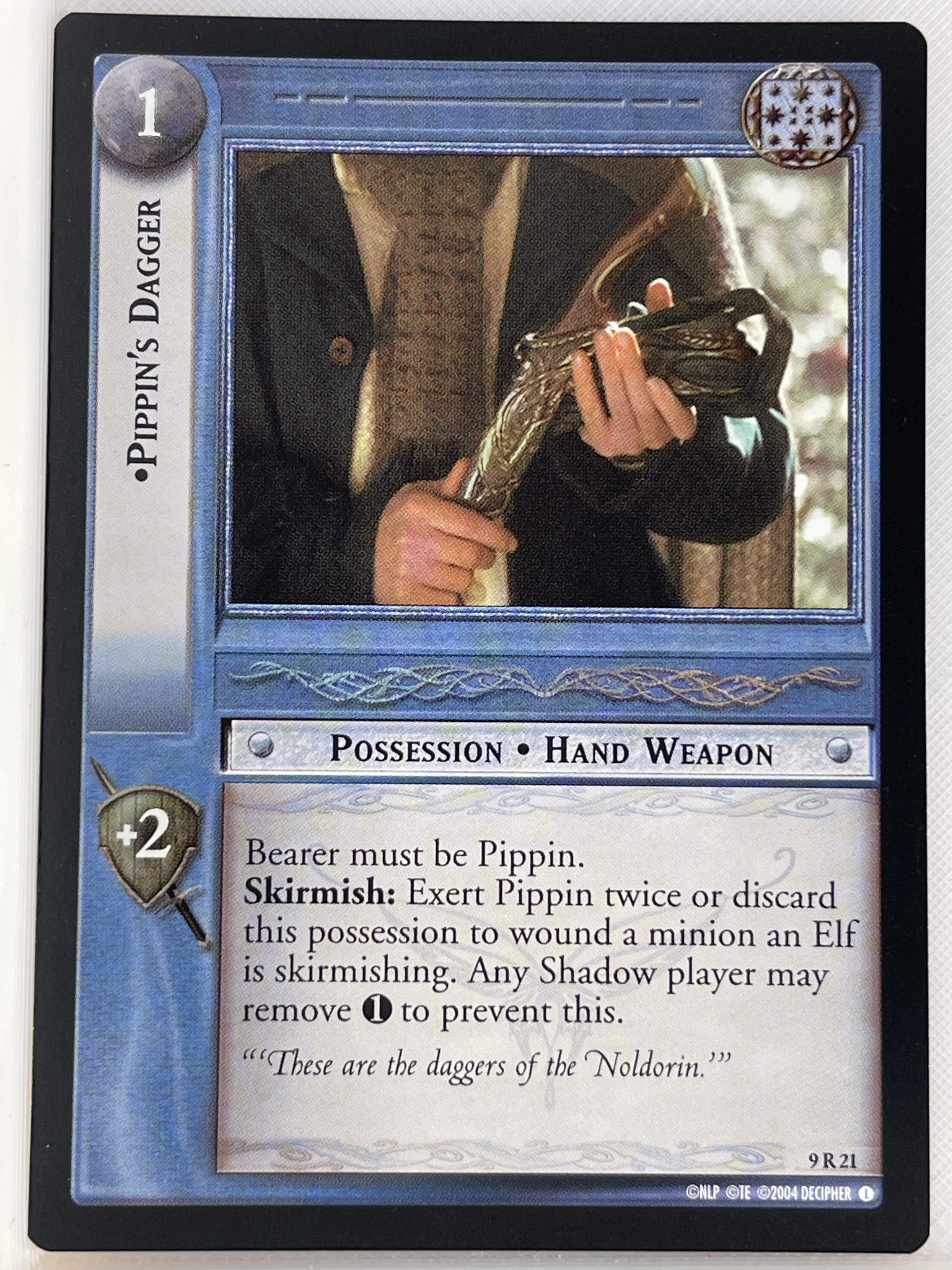 LORD OF THE RINGS TCG REFLECTIONS FOIL 9R21 PIPPIN'S DAGGER ex