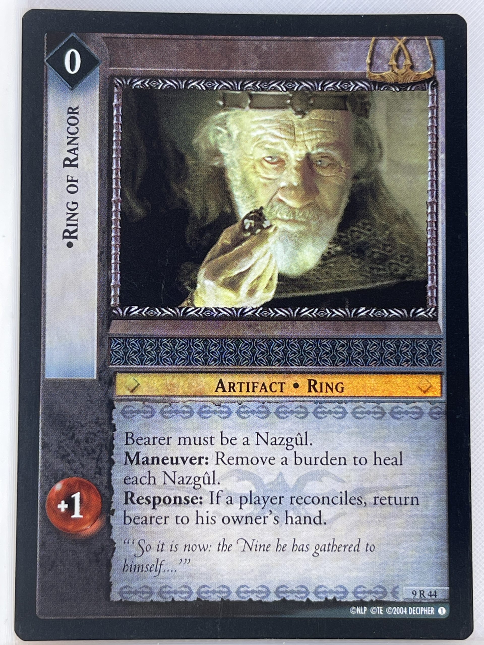 LORD OF THE RINGS TCG REFLECTIONS FOIL 9R44 RING OF RANCOR ex