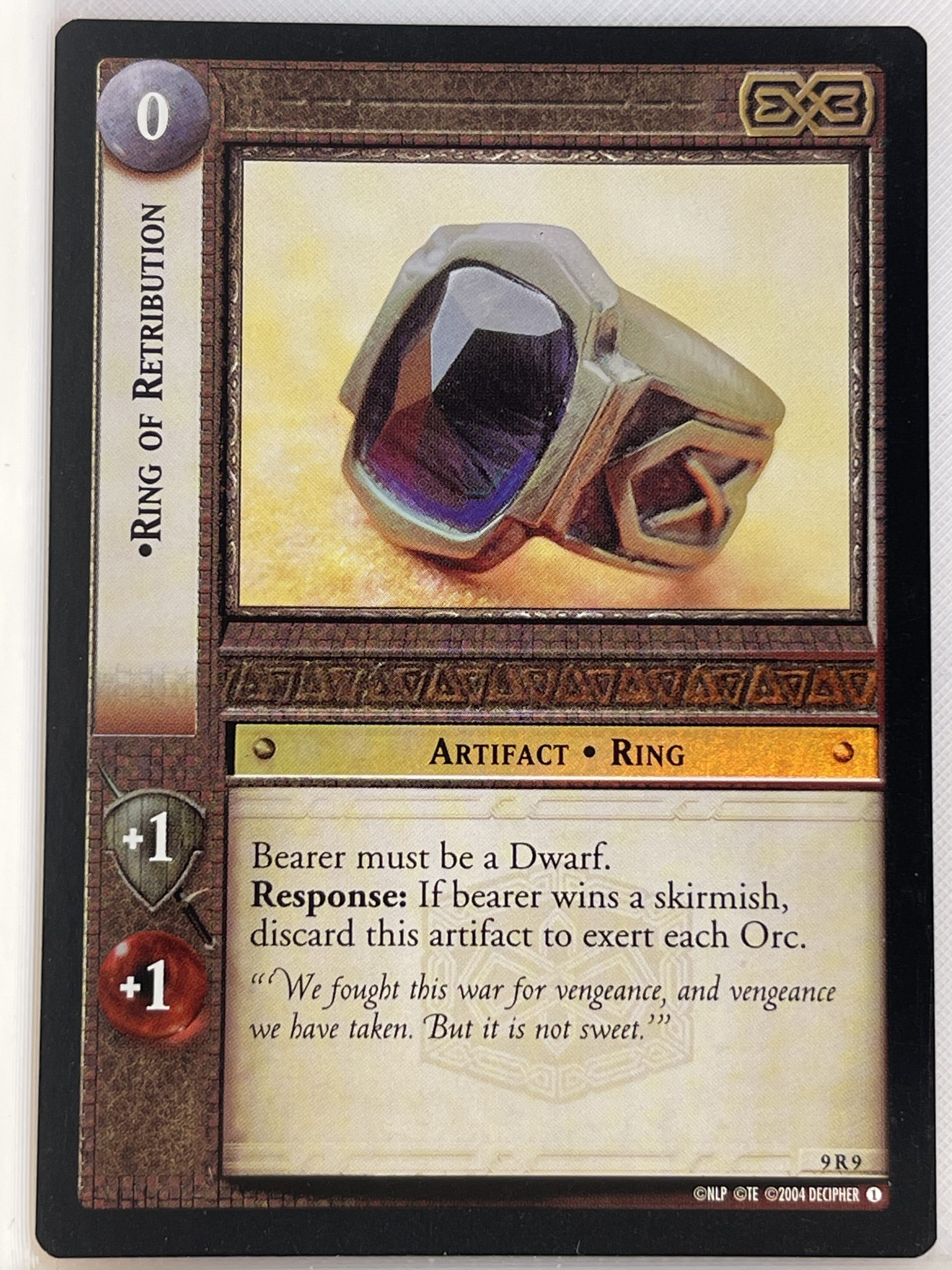 LORD OF THE RINGS TCG REFLECTIONS FOIL 9R9 RING OF RETRIBUTION ex