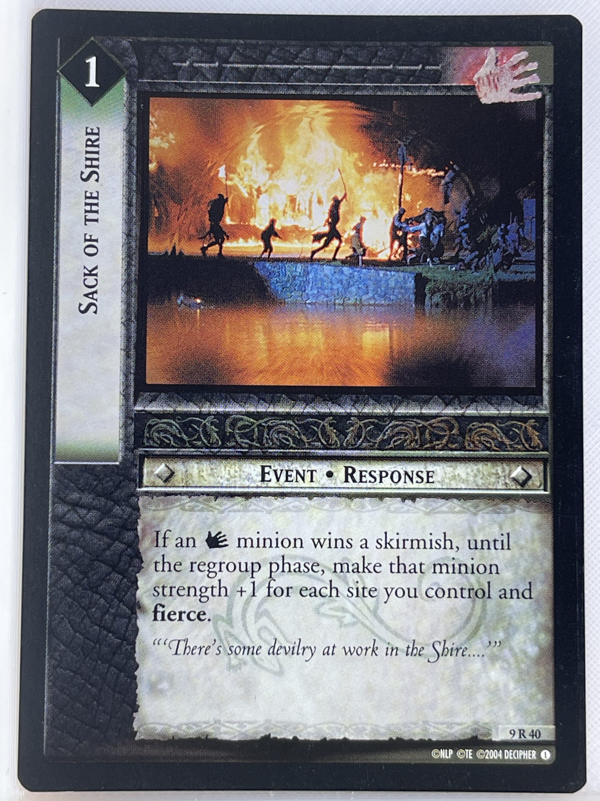 LORD OF THE RINGS TCG REFLECTIONS FOIL 9R40 SACK THE SHIRE ex
