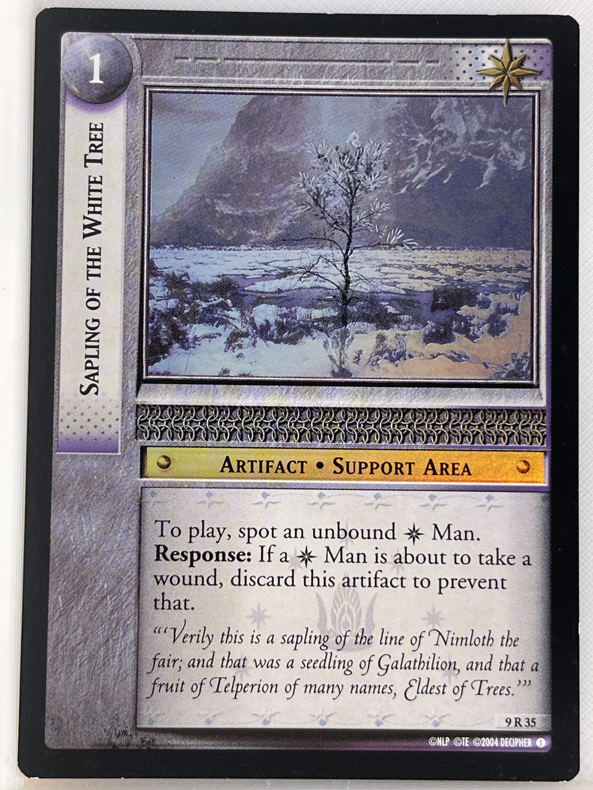 LORD OF THE RINGS TCG REFLECTIONS FOIL 9R35 SAPLING OF THE WHITE TREE ex