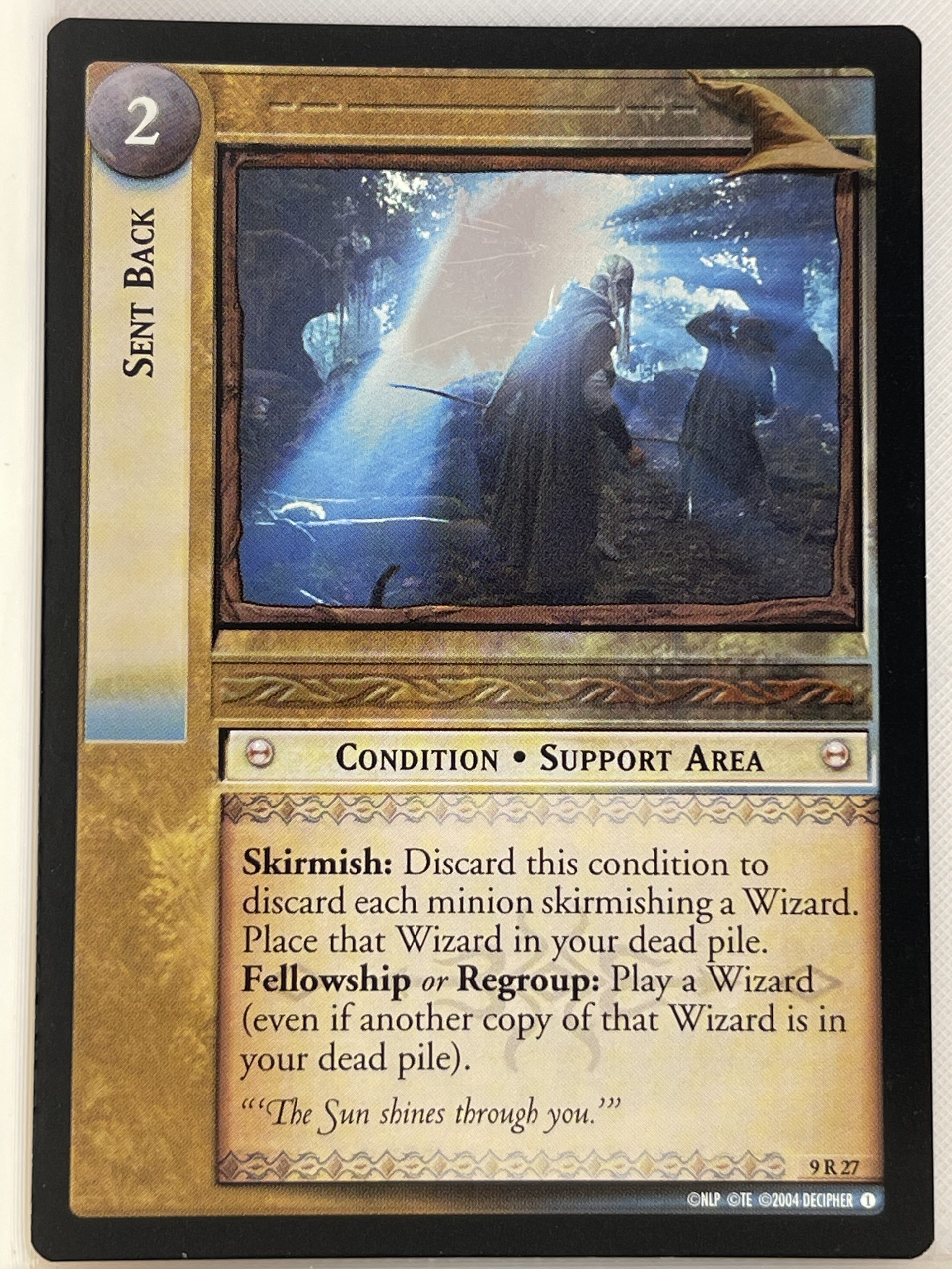 LORD OF THE RINGS TCG REFLECTIONS FOIL 9R27 SENT BACK ex