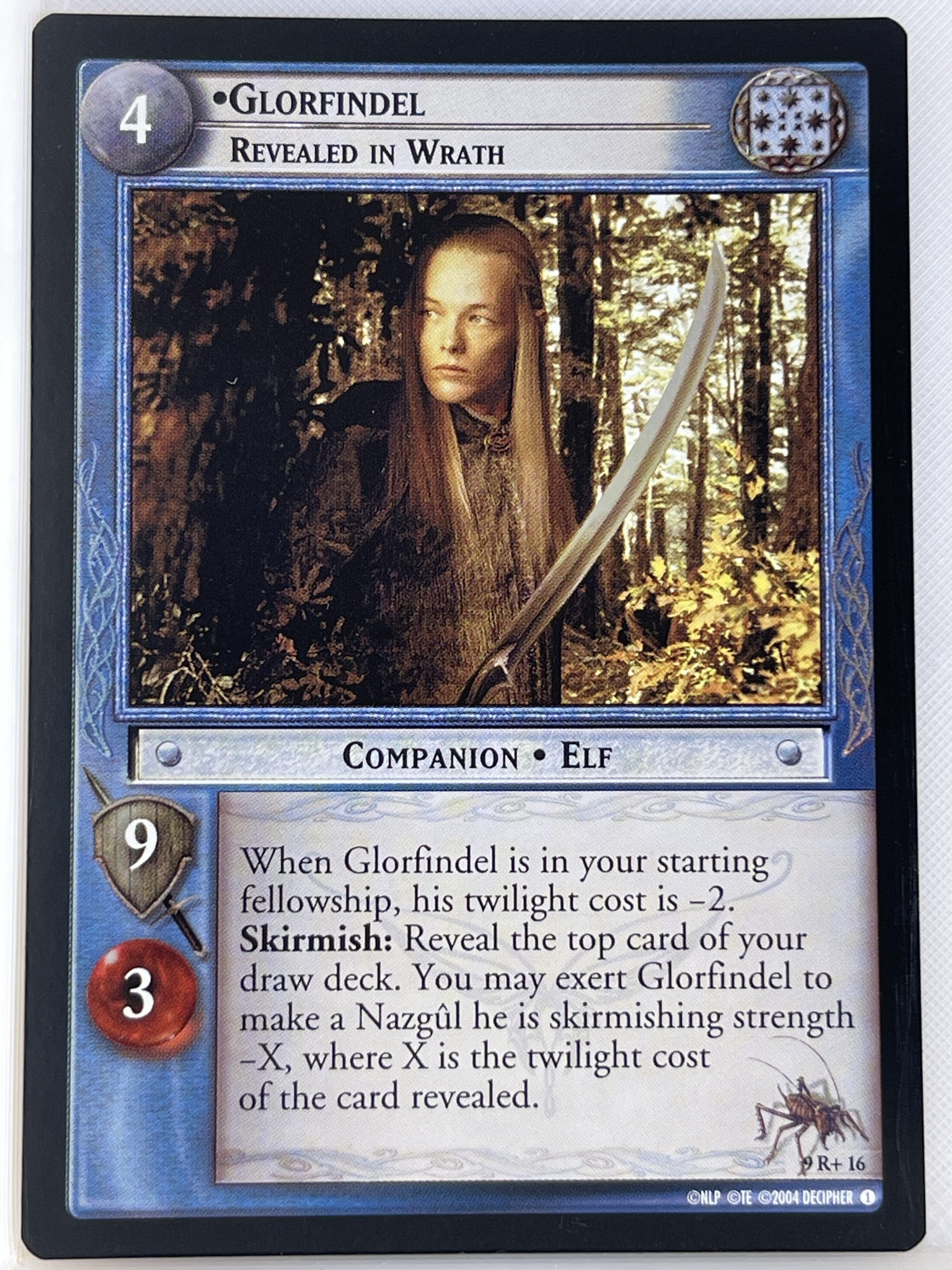 LORD OF THE RINGS TCG REFLECTIONS FOIL 9R+16 GLORFINDEL REVEALED IN WRATH ex