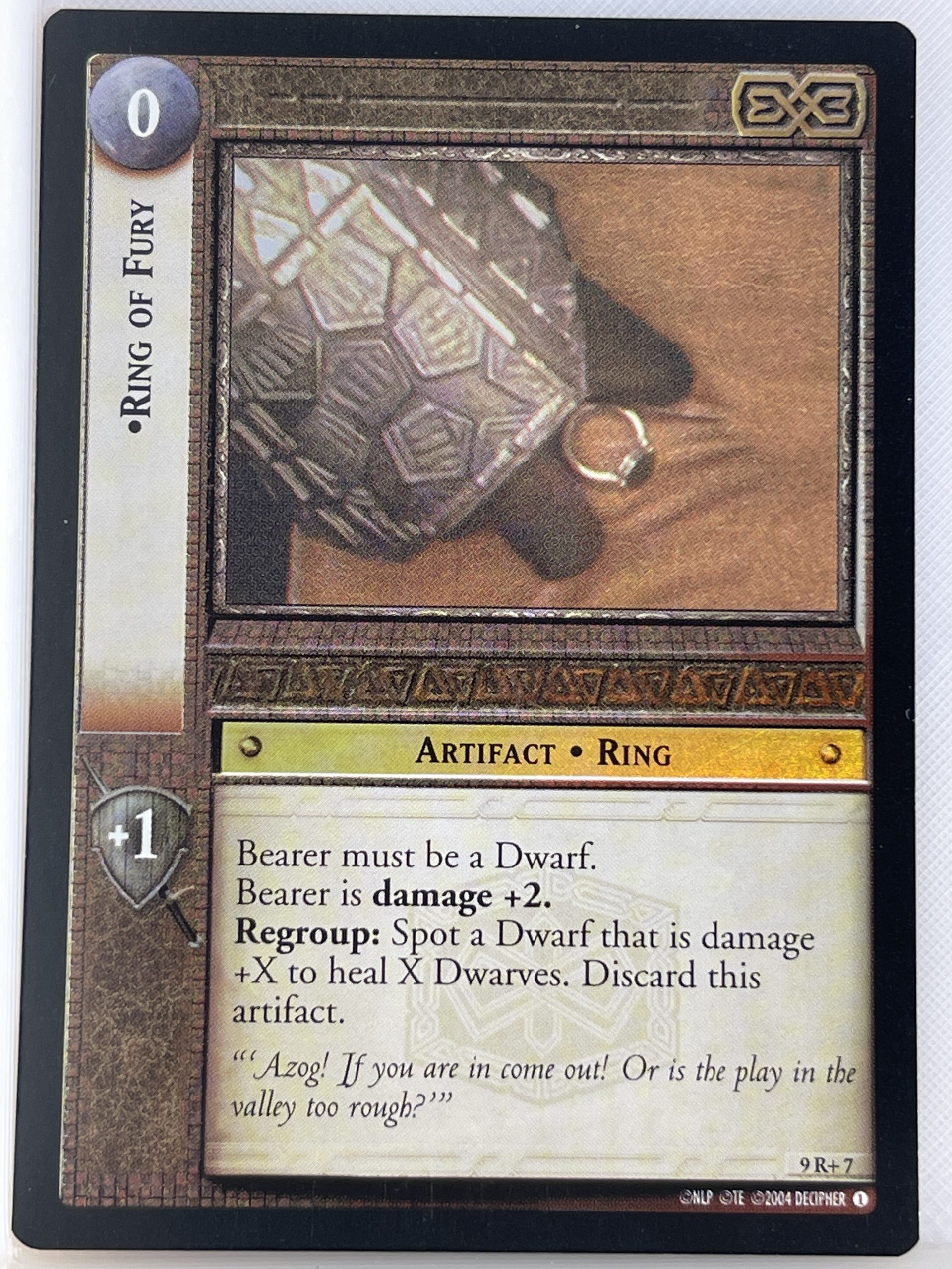 LORD OF THE RINGS TCG REFLECTIONS FOIL 9R+7 RING OF FURY ex