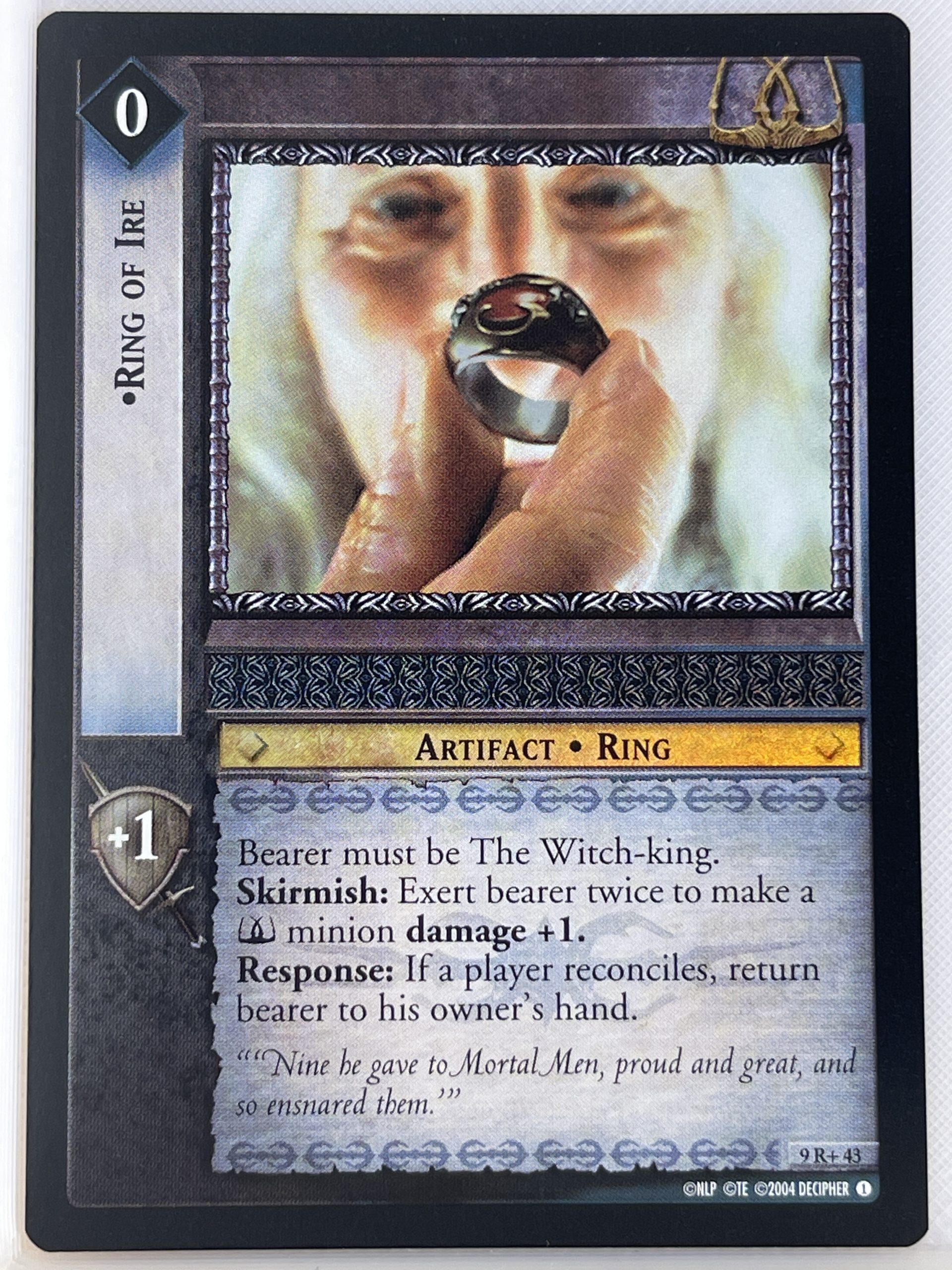 LORD OF THE RINGS TCG REFLECTIONS FOIL 9R+43 RING OF IRE ex