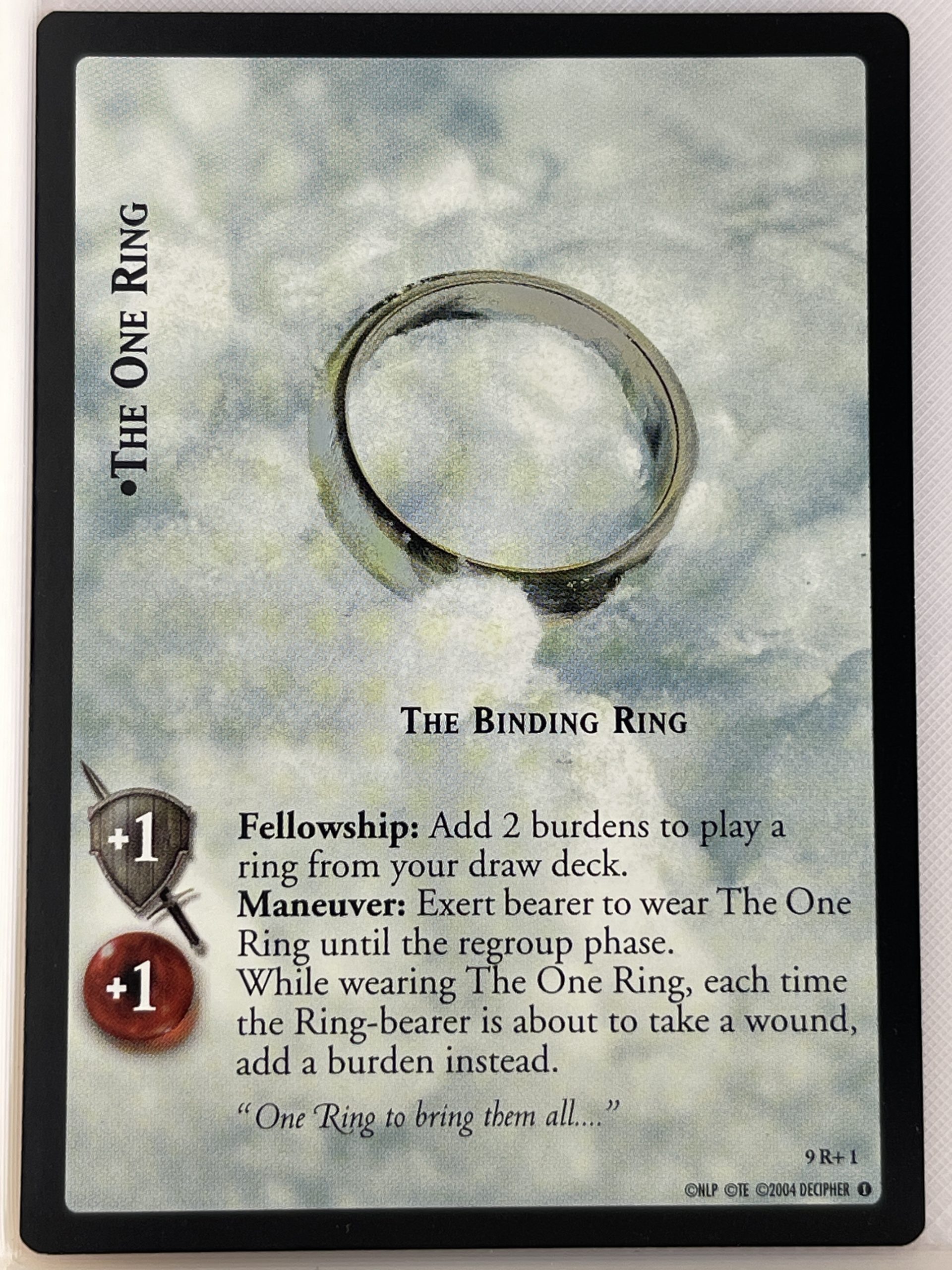 LORD OF THE RINGS TCG REFLECTIONS FOIL 9R+1 THE ONE RING ex