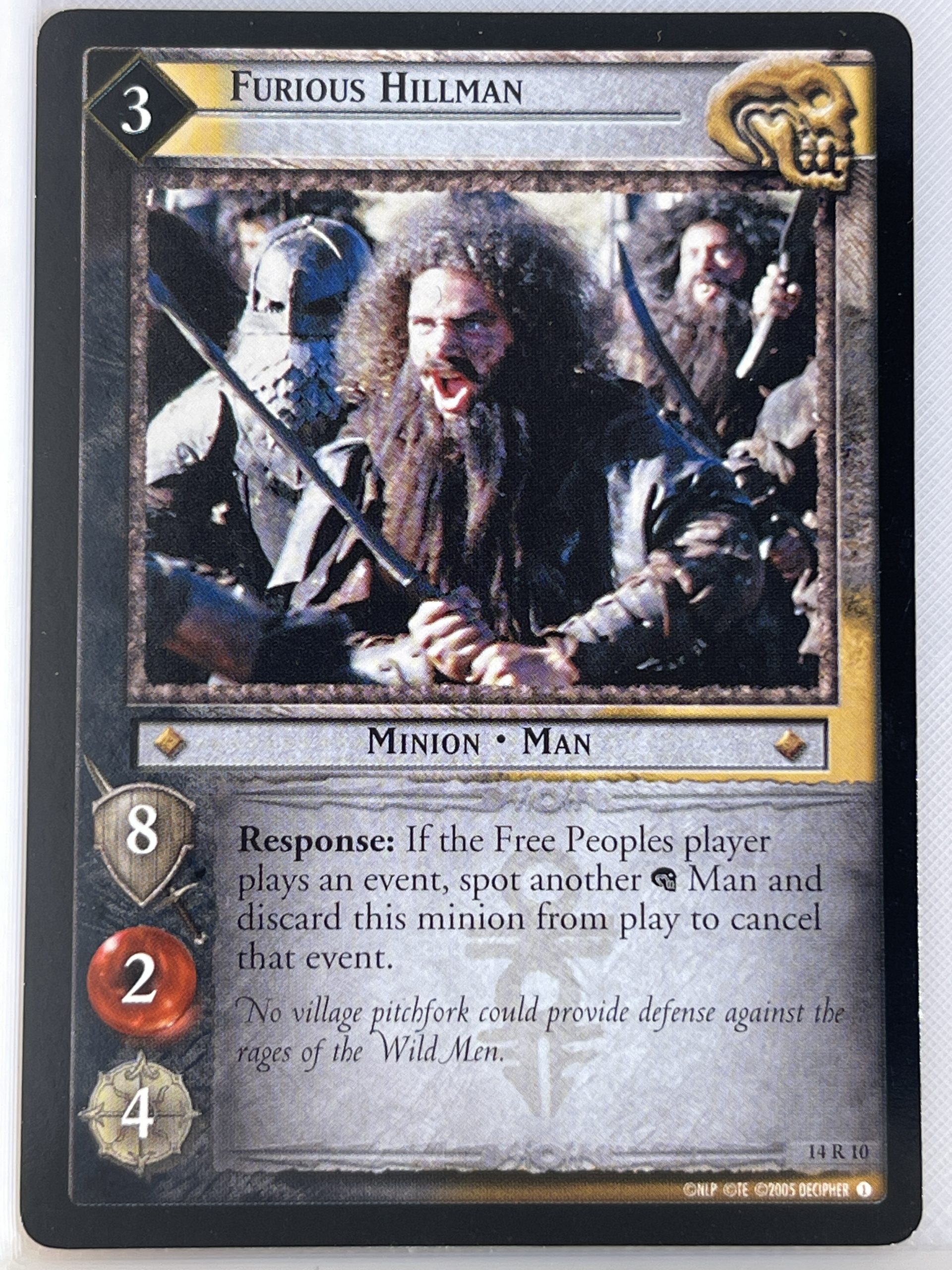 LORD OF THE RINGS TCG EXPANDED MIDDLE EARTH 14R10 FURIOUS HILLMAN ex