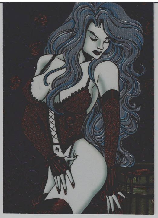 LADY DEATH SERIES 2 CHROMIUM STICKER CARD 79