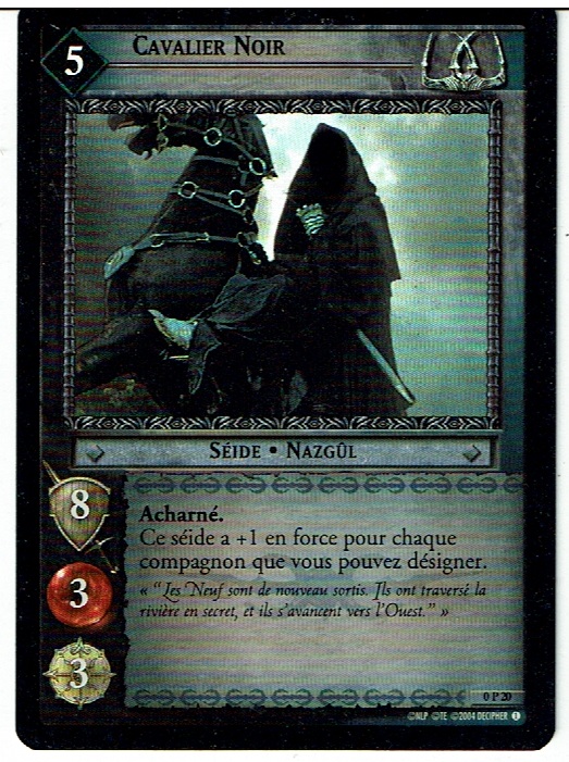 LORD OF THE RINGS TCG / CCG FOIL PROMO 0P20 BLACK RIDER (French) lp