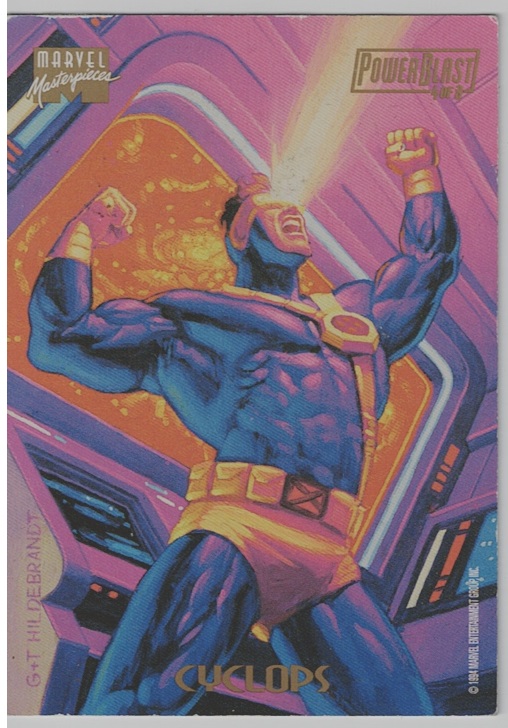 MARVEL MASTERPIECES 1994 POWERBLAST CARD 4 OF 9 (worn edge)
