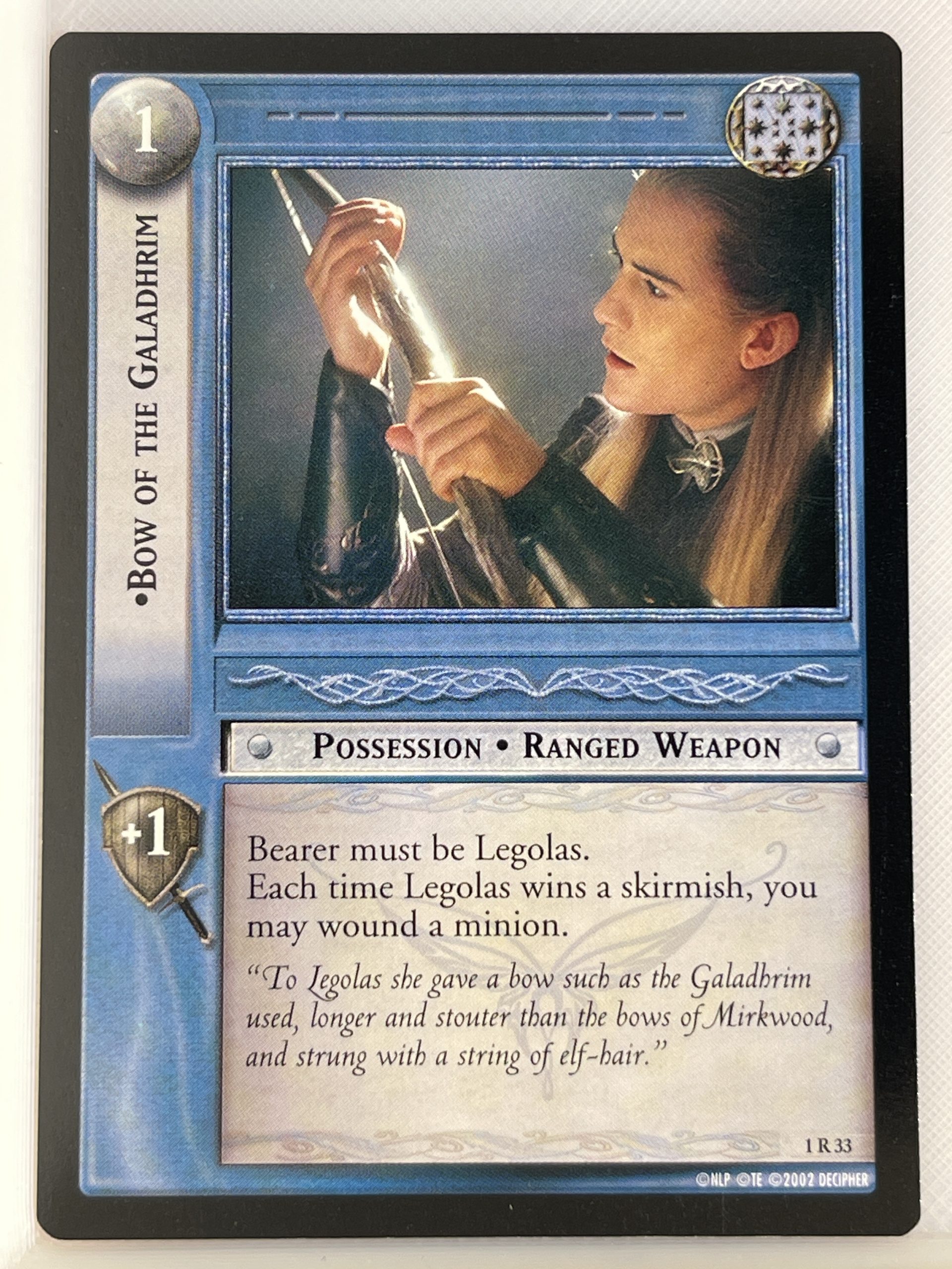 LORD OF THE RINGS TCG FELLOWSHIP 1R33 BOW OF THE GALADHRIM lp