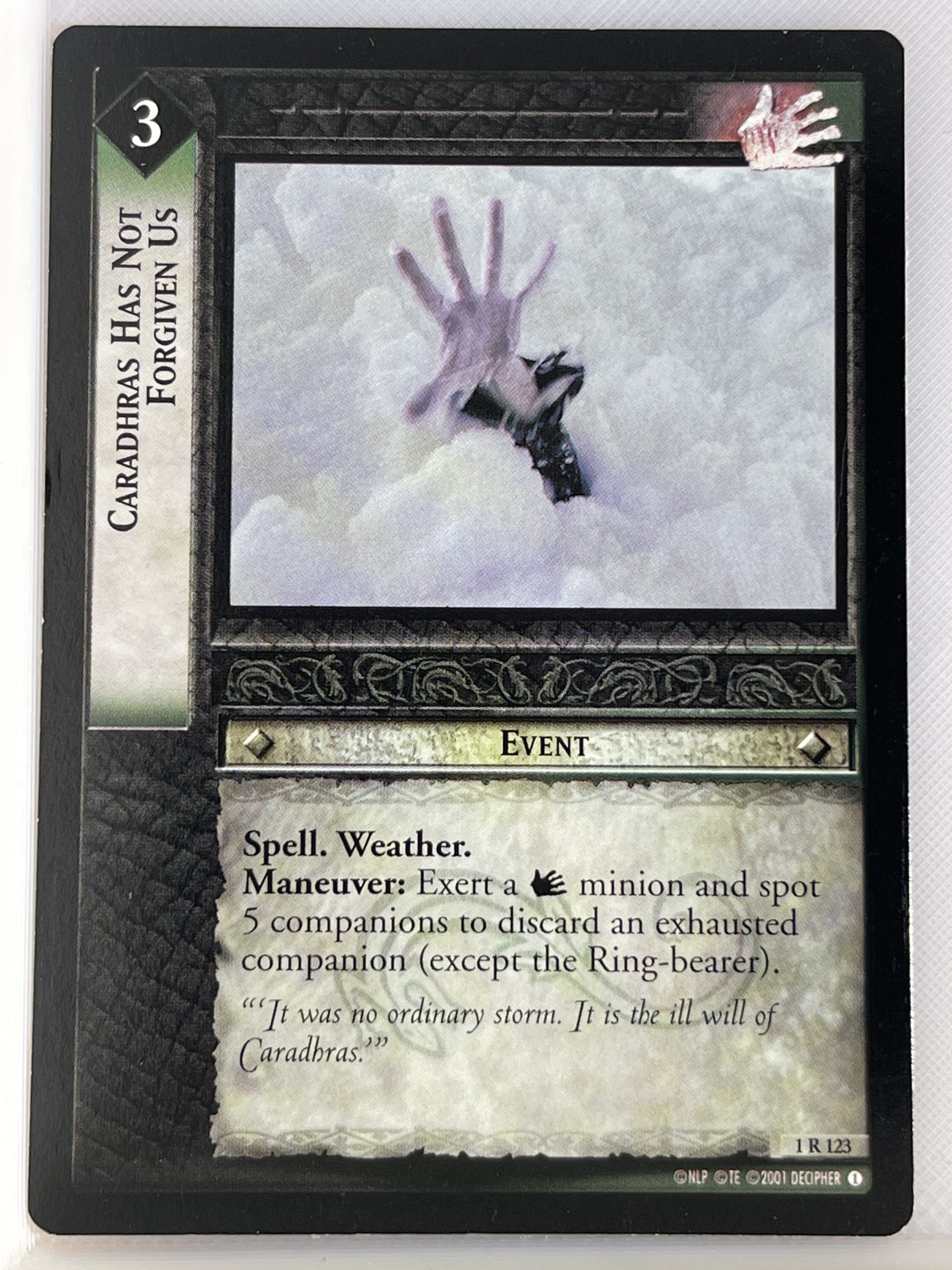 LORD OF THE RINGS TCG FELLOWSHIP 1R123 CARADHRAS HAS NOT FORGIVEN US lp