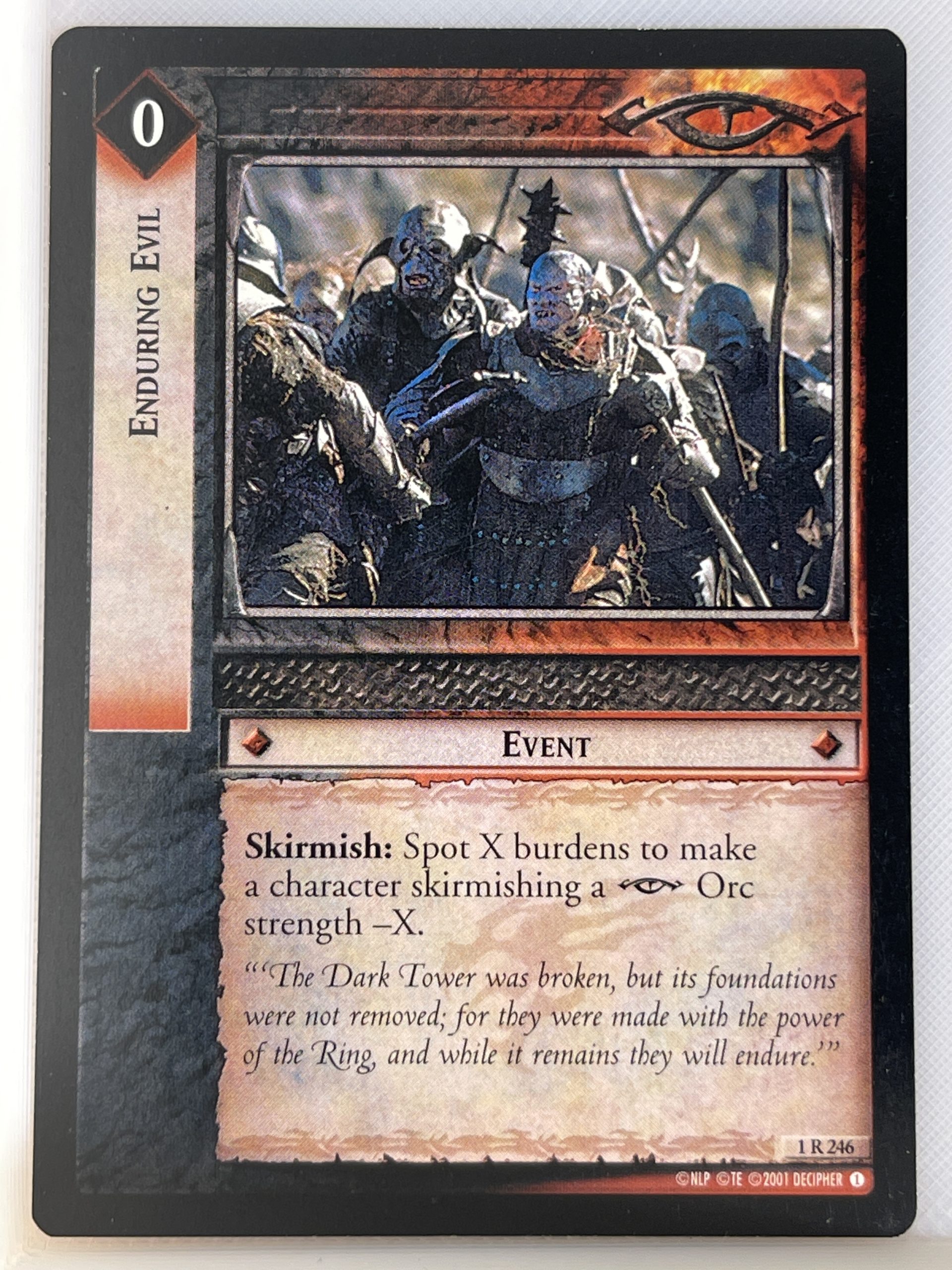 LORD OF THE RINGS TCG FELLOWSHIP 1R246 ENDURING EVIL lp