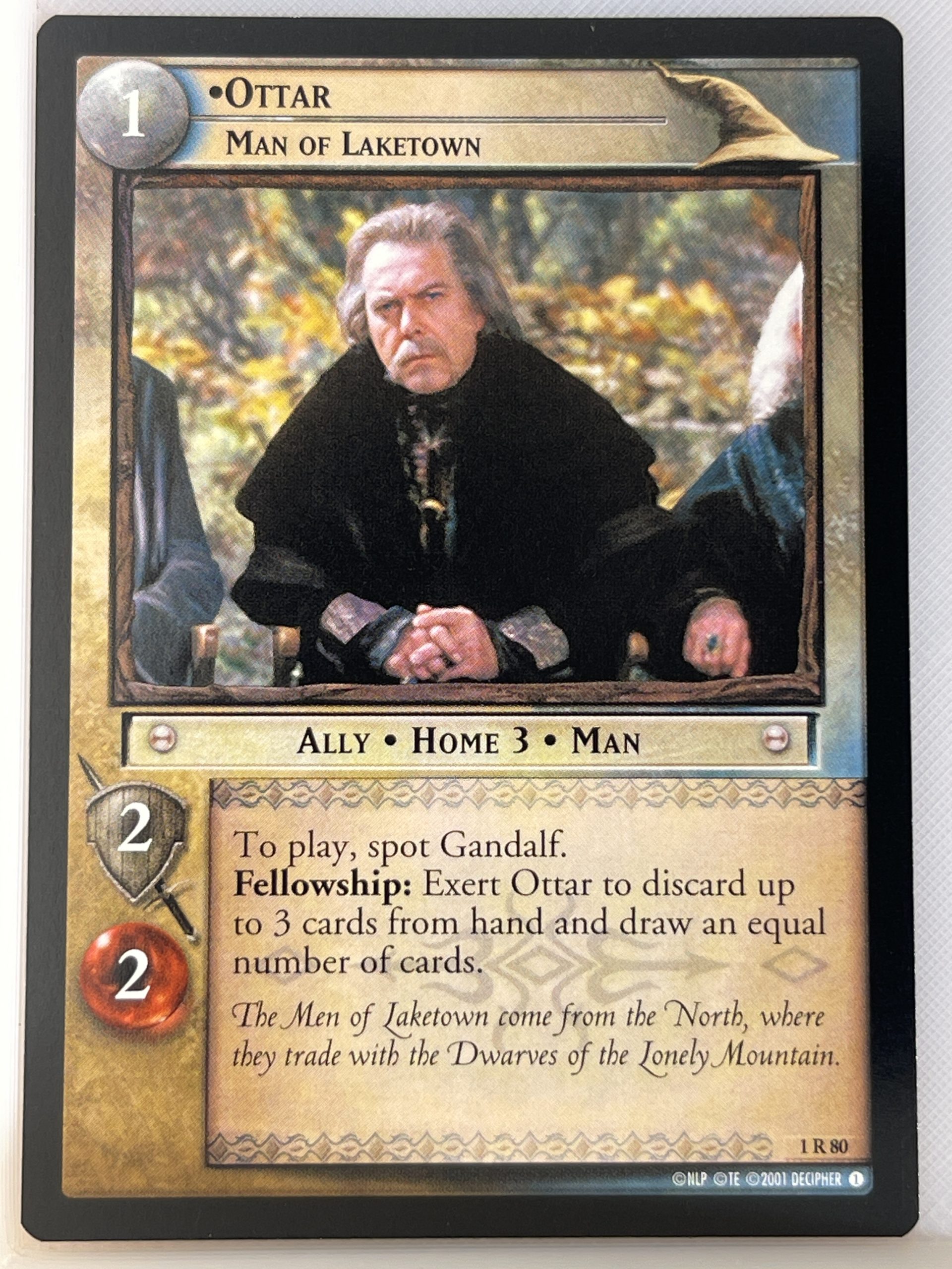 LORD OF THE RINGS TCG FELLOWSHIP 1R80 OTTAR MAN OF LAKETOWN lp