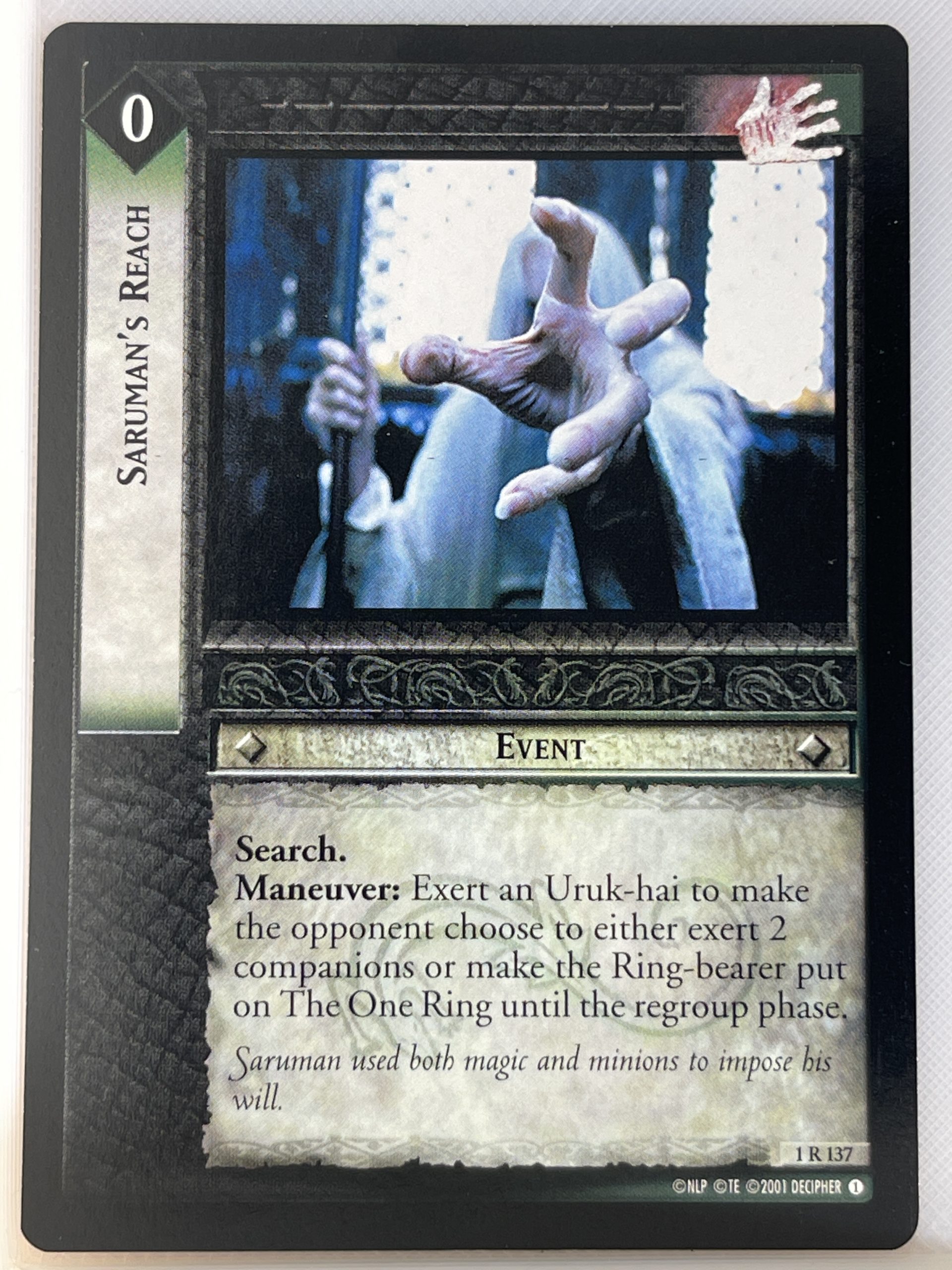 LORD OF THE RINGS TCG FELLOWSHIP 1R137 SARUMAN'S REACH lp