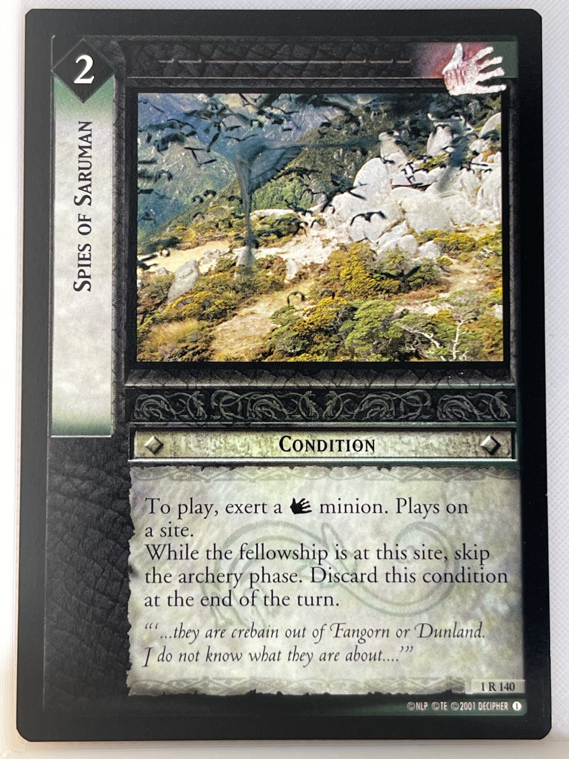LORD OF THE RINGS TCG FELLOWSHIP 1R140 SPIES OF SARUMAN ex