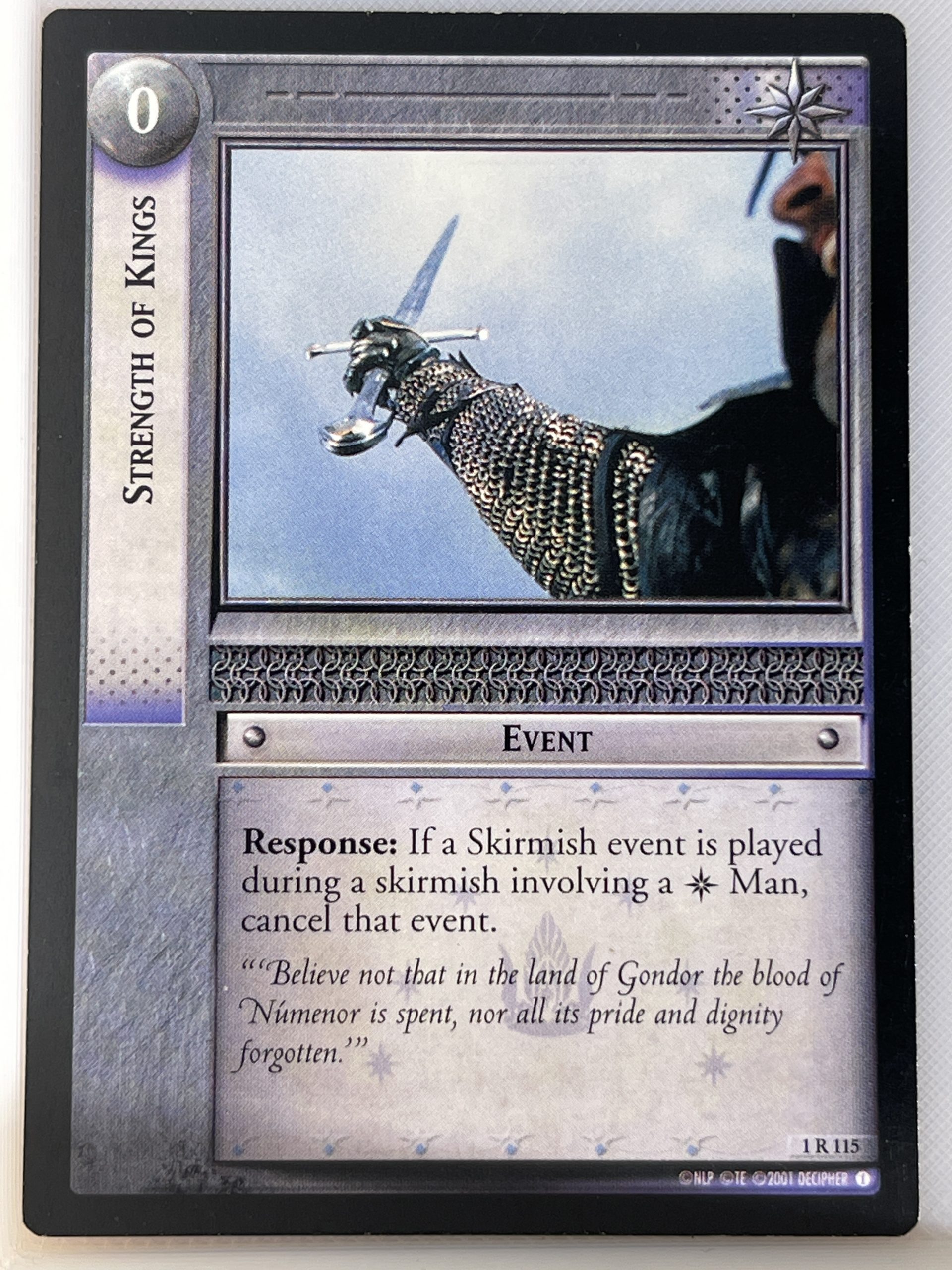 LORD OF THE RINGS TCG FELLOWSHIP 1R115 STRENGTH OF KINGS ex