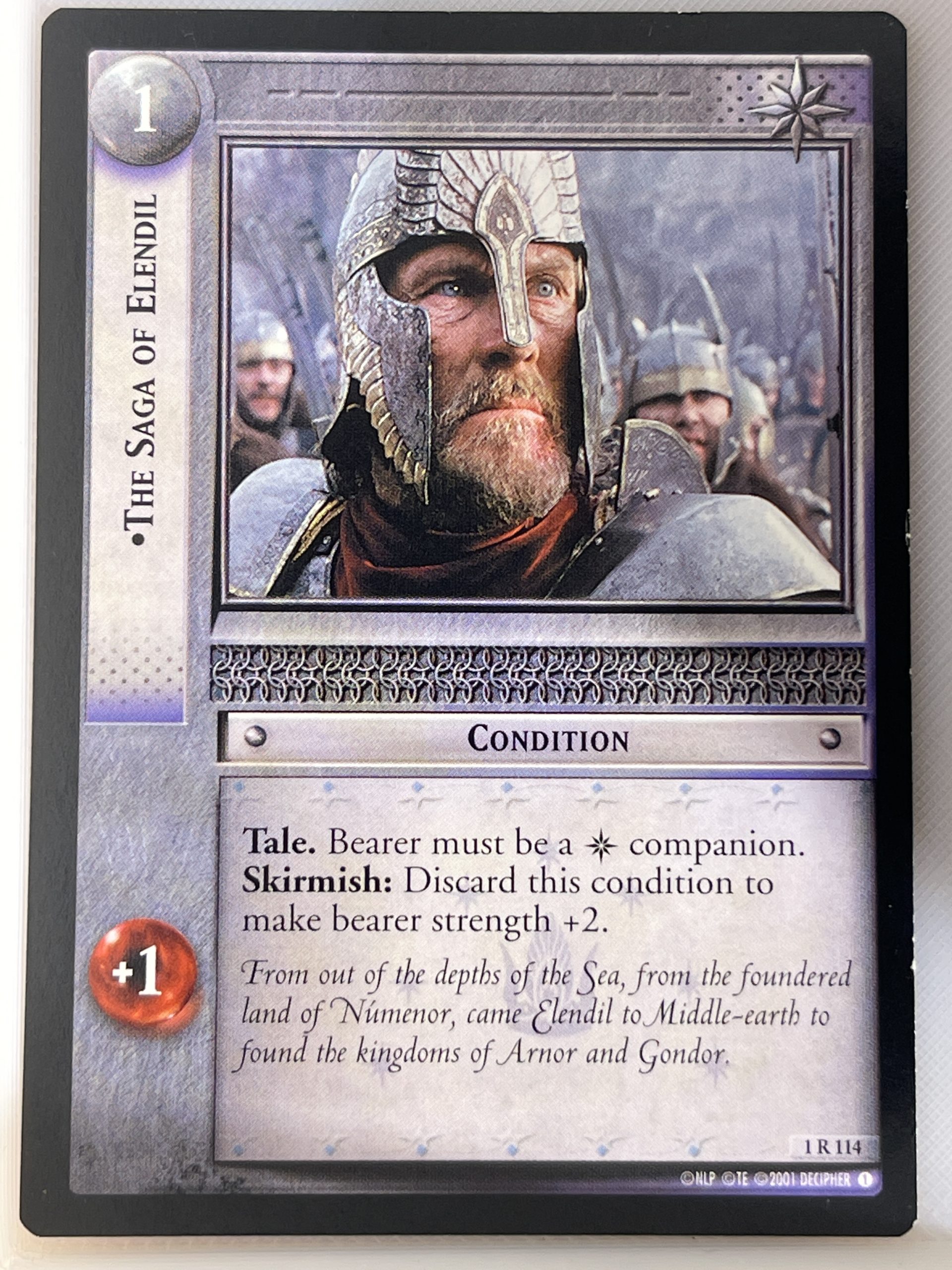 LORD OF THE RINGS TCG FELLOWSHIP 1R114 THE SAGA OF ELENDIL ex
