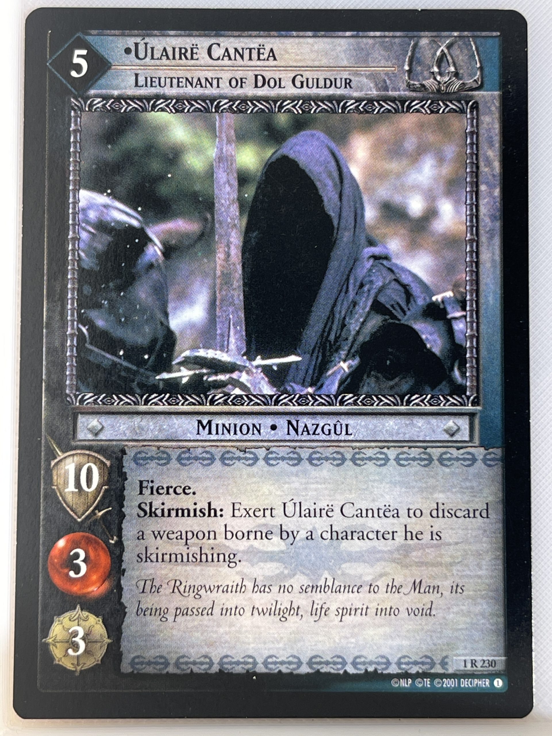 LORD OF THE RINGS TCG FELLOWSHIP 1R230 ULAIRE CANTEA LIEUTENANT OF DOL GULDUR lp
