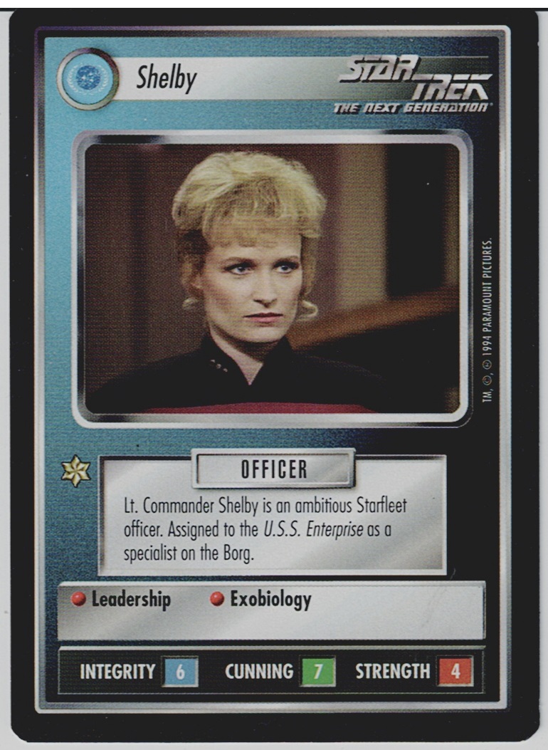 STAR TREK CCG BLACK BORDER 1994 LIMITED PREMIERE RARE SHELBY ex