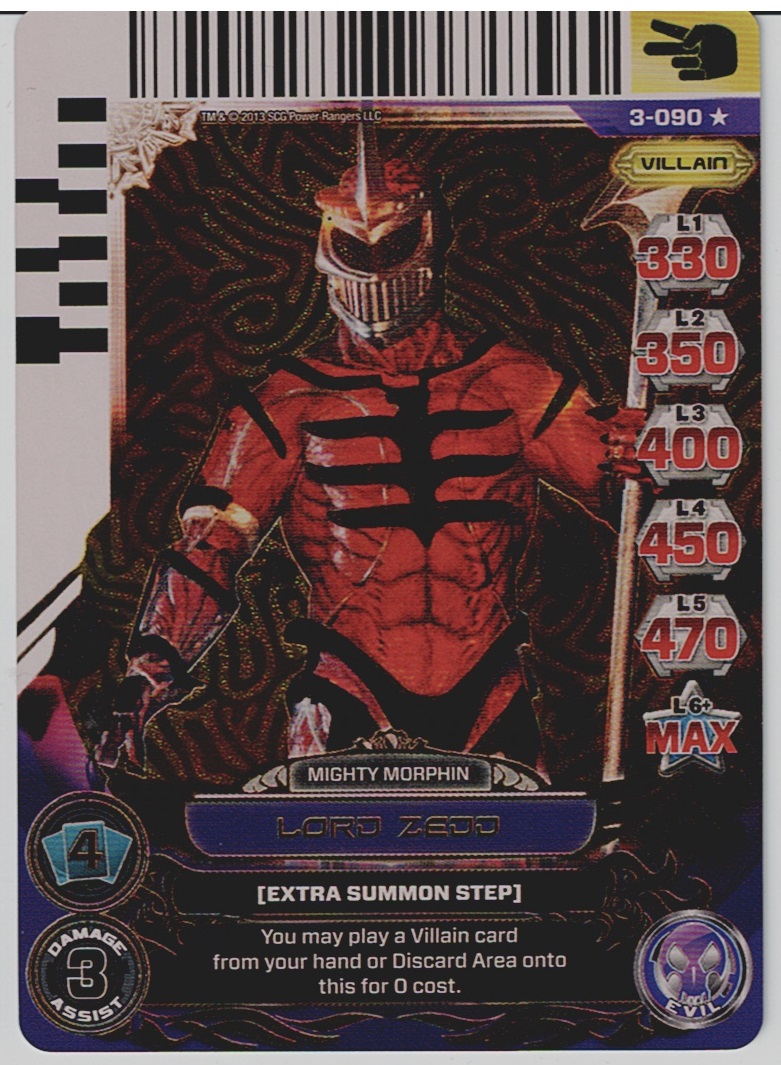 POWER RANGERS UNIVERSE OF HOPE ULTRA RARE HOLOFOIL 3-090 LORD ZEDD ex