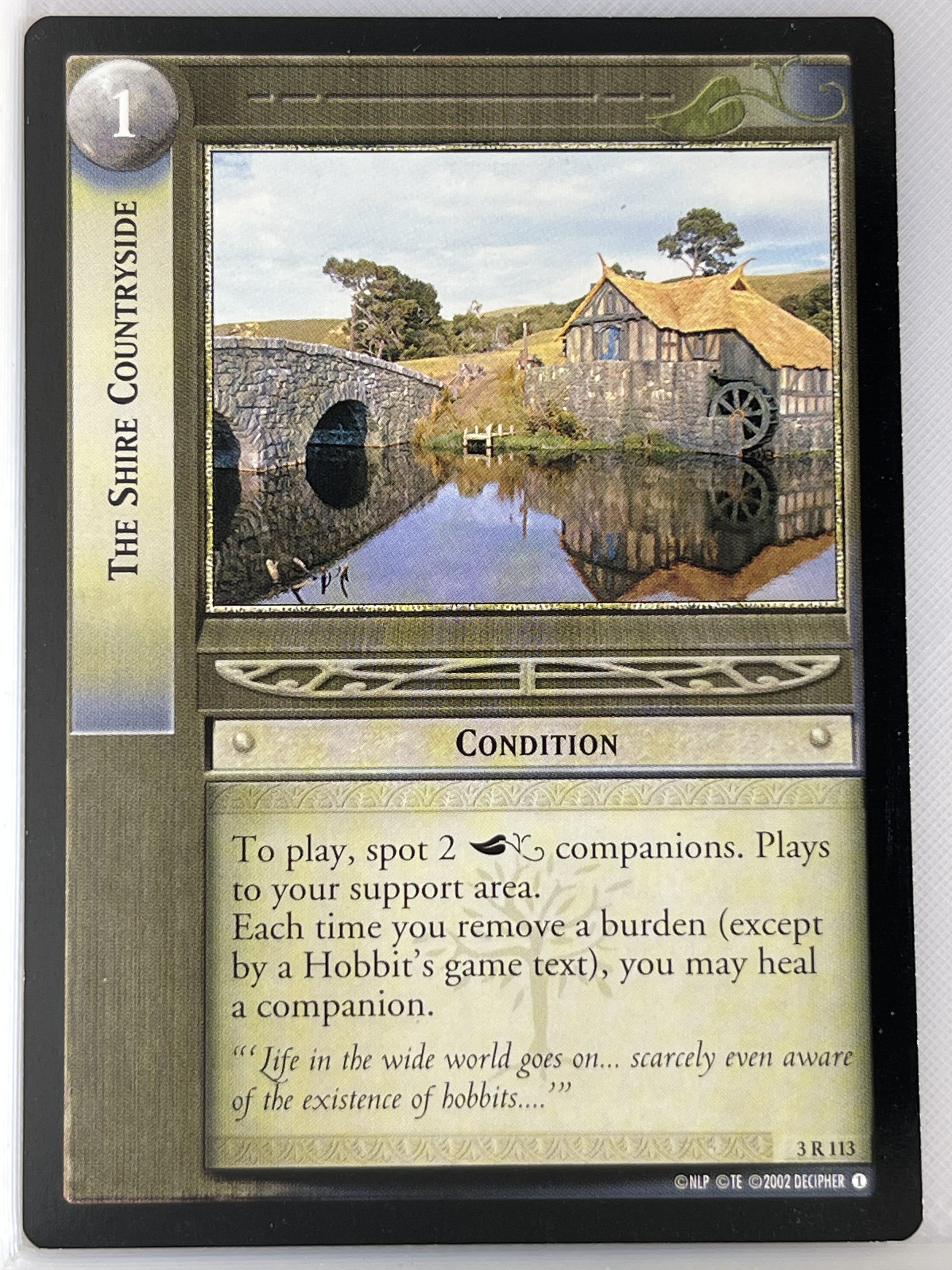 LORD OF THE RINGS TCG REALMS OF THE ELF LORDS RARE 3R113 THE SHIRE COUNTRYSIDE lp