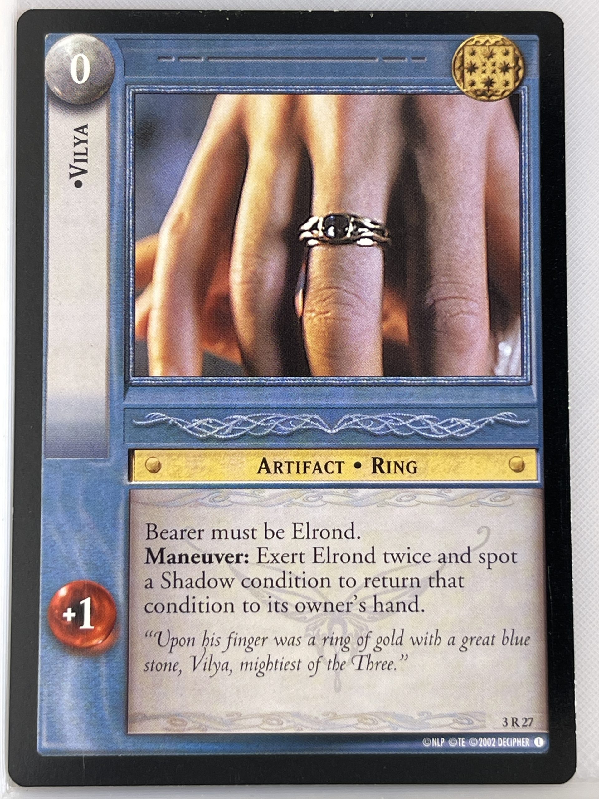 LORD OF THE RINGS TCG REALMS OF THE ELF LORDS RARE 3R27 VILYA lp